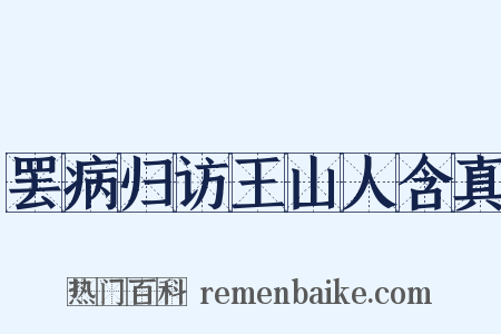 罢病归访王山人含真是什么意思的图片